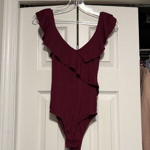 Knit Burgundy Bodysuit